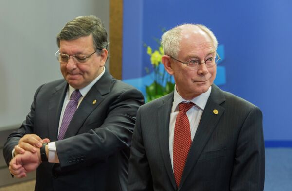 José Manuel Barroso et Herman Van Rompuy - Sputnik Afrique