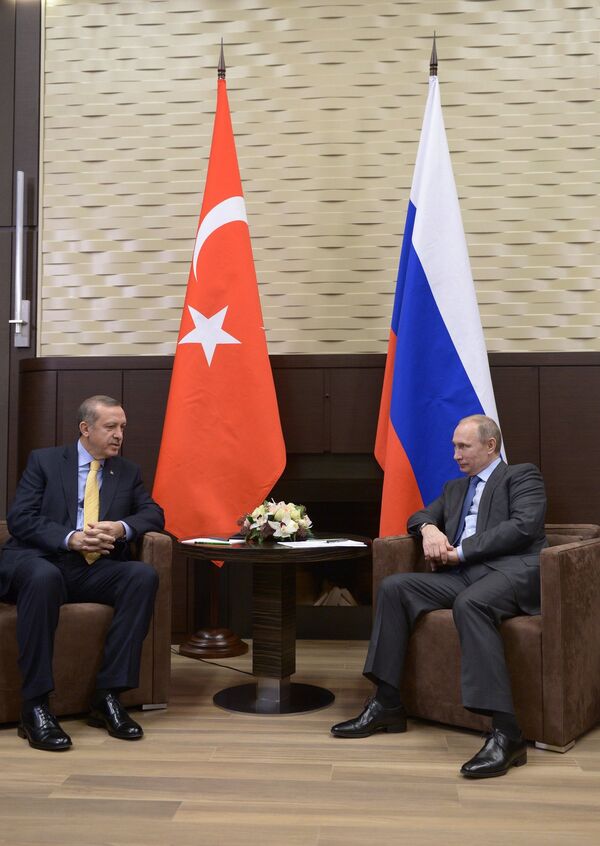 JO de Sotchi: Poutine remercie Erdogan pour l'aide de la Turquie - Sputnik Afrique