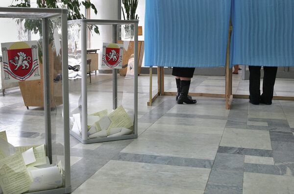 Crimée: l'adhésion à la Russie votée par 93% des électeurs  (sortie des urnes) - Sputnik Afrique