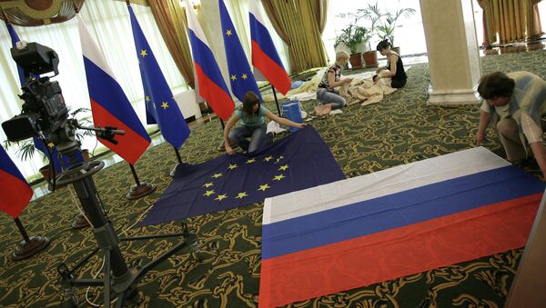 Подготовка Международного пресс-центра к Саммиту Россия-ЕС - Sputnik Afrique