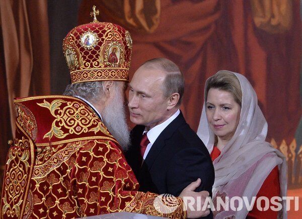 Pâques: office en la cathédrale du Christ-Sauveur de Moscou - Sputnik Afrique