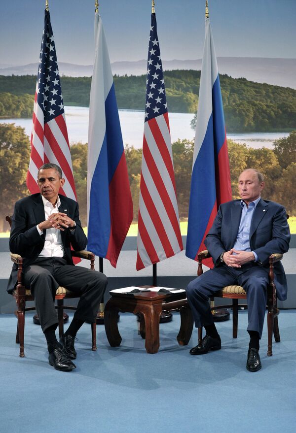 Président américain Barack Obama et le président russe Vladimir Poutine - Sputnik Afrique