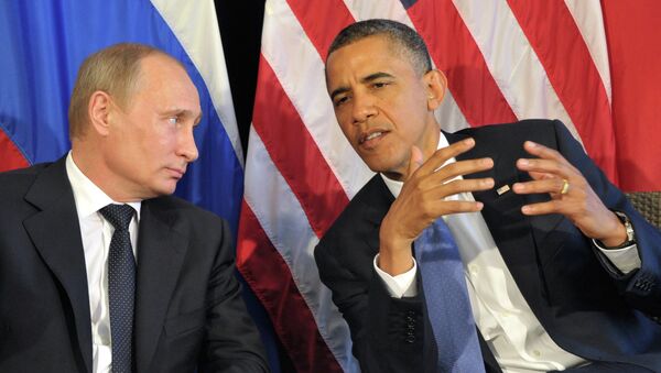 Barack Obama et Vladimir Poutine - Sputnik Afrique