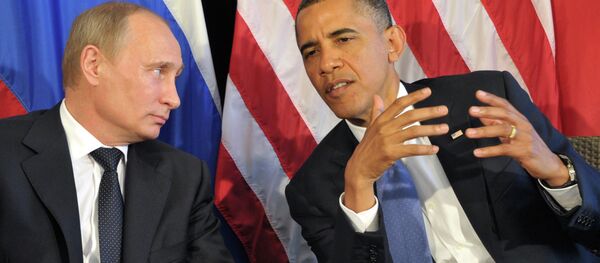 Le président russe V.Poutine et le président américain B.Obama - Sputnik Afrique