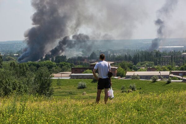 Ukraine: une église au centre de Slaviansk endommagée par l'artillerie - Sputnik Afrique