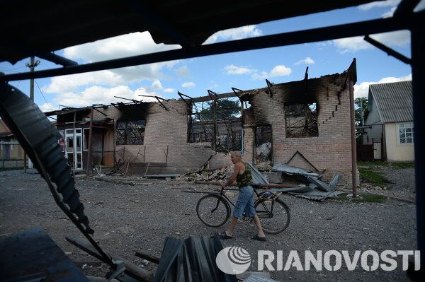 Les villages de la région de Donetsk après les tirs de mortier - Sputnik Afrique