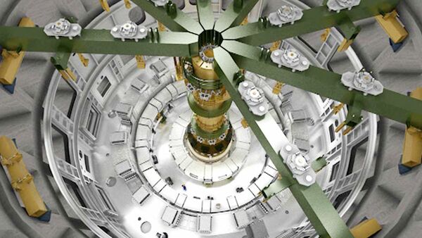 Процесс сборки термоядерного реактора ИТЭР - Sputnik Afrique
