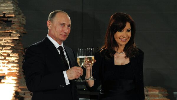 Президент России Владимир Путин и президент Аргентины Кристина Фернандес де Киршнер - Sputnik Afrique