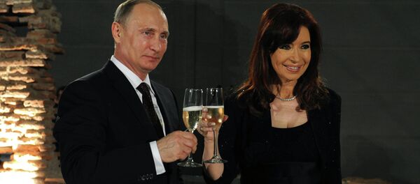 Президент России Владимир Путин и президент Аргентины Кристина Фернандес де Киршнер - Sputnik Afrique