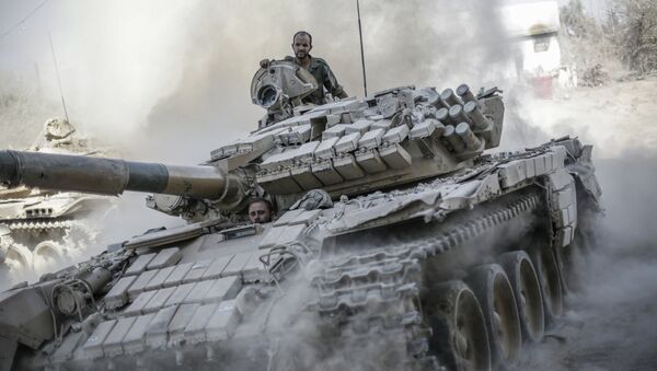 Сирийская армия в пригороде Дамаска - Sputnik Afrique