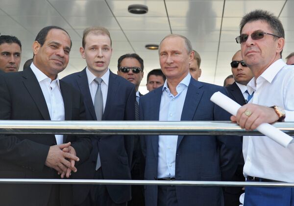 Abdel Fattah al-Sisi et Vladimir Poutine - Sputnik Afrique