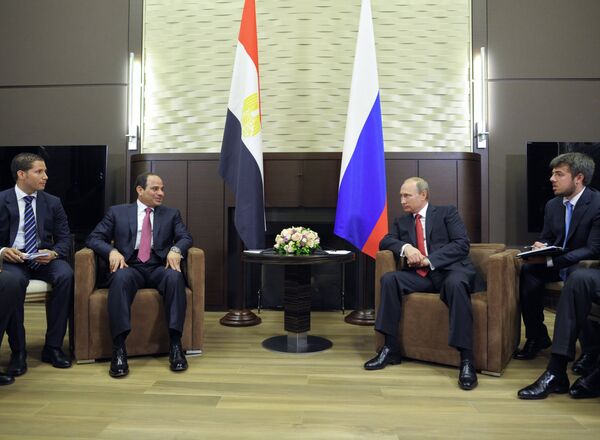 Abdel Fattah al-Sissi et Vladimir Poutine - Sputnik Afrique