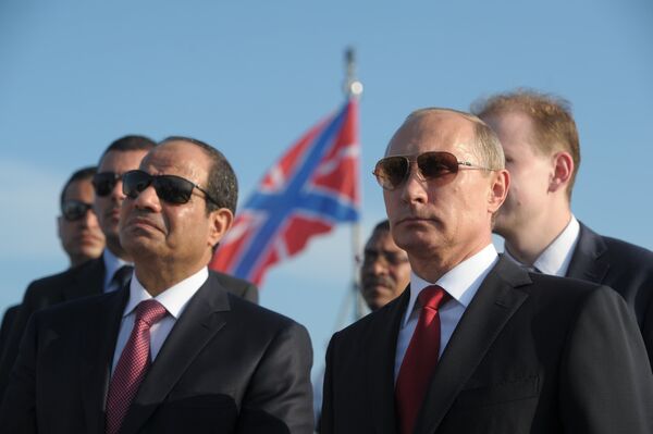 Les présidents russe et égyptien à Sotchi - Sputnik Afrique