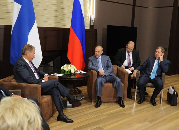 Président de la Finlande, Sauli Niinistö et président de la Russie, Vladimir Poutine - Sputnik Afrique