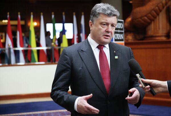 Piotr Porochenko, président de l'Ukraine, au sommet de l'Otan - Sputnik Afrique