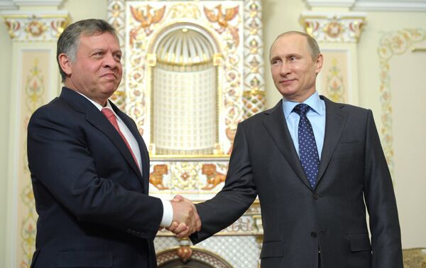 Vladimir Poutine et le roi Abdallah II de Jordanie (Archives) - Sputnik Afrique