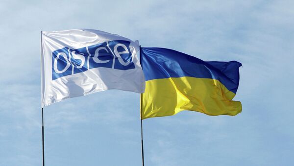 Флаги ОБСЕ и Украины - Sputnik Afrique