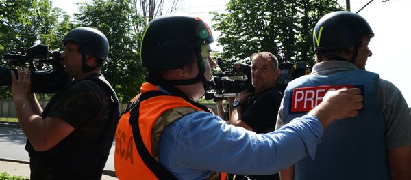 Journalistes à Donetsk - Sputnik Afrique