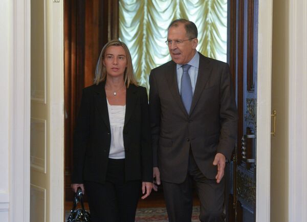 Federica Mogherini et Sergueï Lavrov (Archives) - Sputnik Afrique