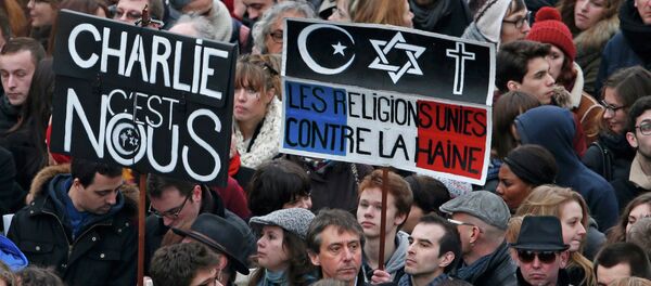 Марш единства в Париже Марш единства в Париже - Sputnik Afrique